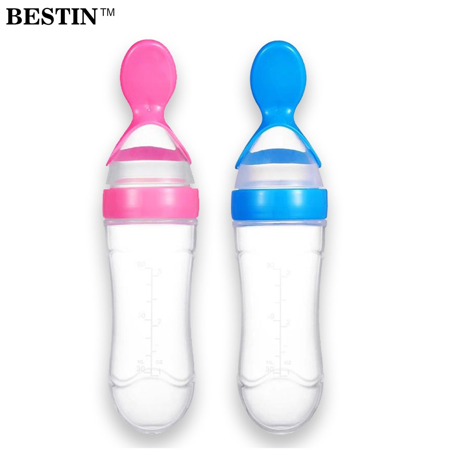 Baby Silicone Spoon Feeder - Feeder with Spoon for Easy Feeding