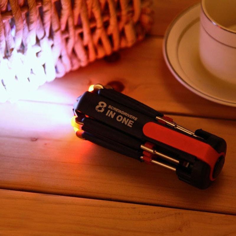 8-in-1 Multifunctional Screwdriver Set with LED Light