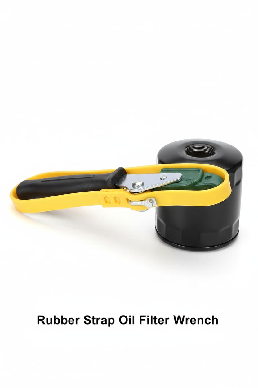 Rubber Strap Oil Filter Wrench | Adjustable Removal Tool