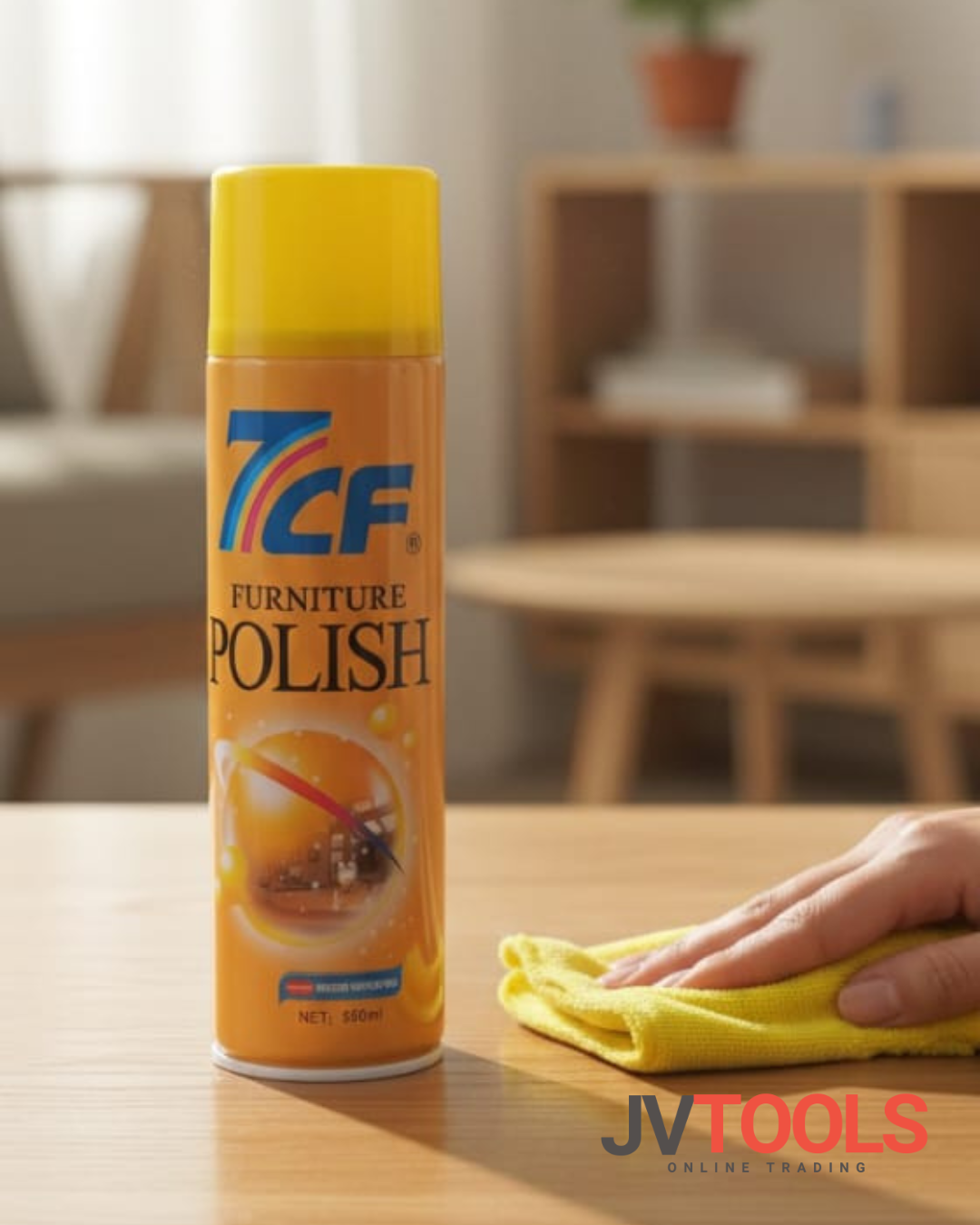 7CF Furniture Polish Spray – Wood Surface Shine & Care