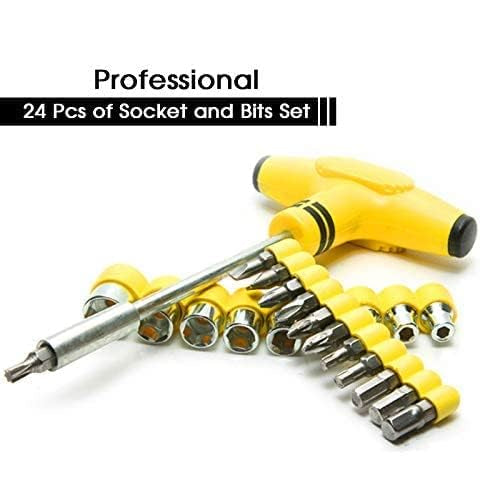 24-Piece Essential Tool Kit - Screwdriver Set with Phillips & Flathead for Home Repairs & Electronics