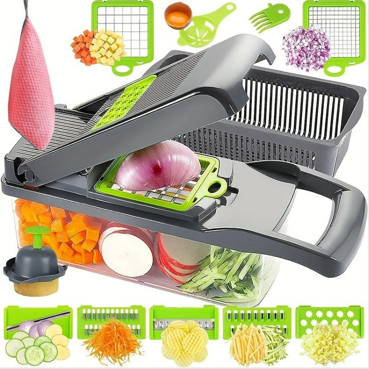 Vegetable Slicer Chopper | Vegetable Chopper Pro Onion Multifunctional 10 in 1 Food Cutter Kitchen Vegetable Slicer Dicer Cutter Veggie Chopper