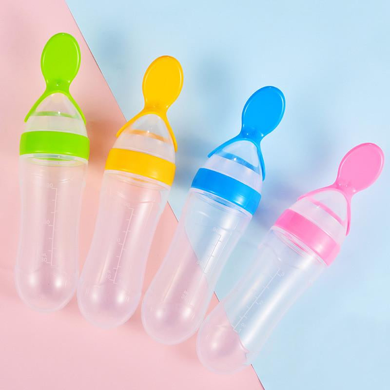 Baby Silicone Spoon Feeder - Feeder with Spoon for Easy Feeding