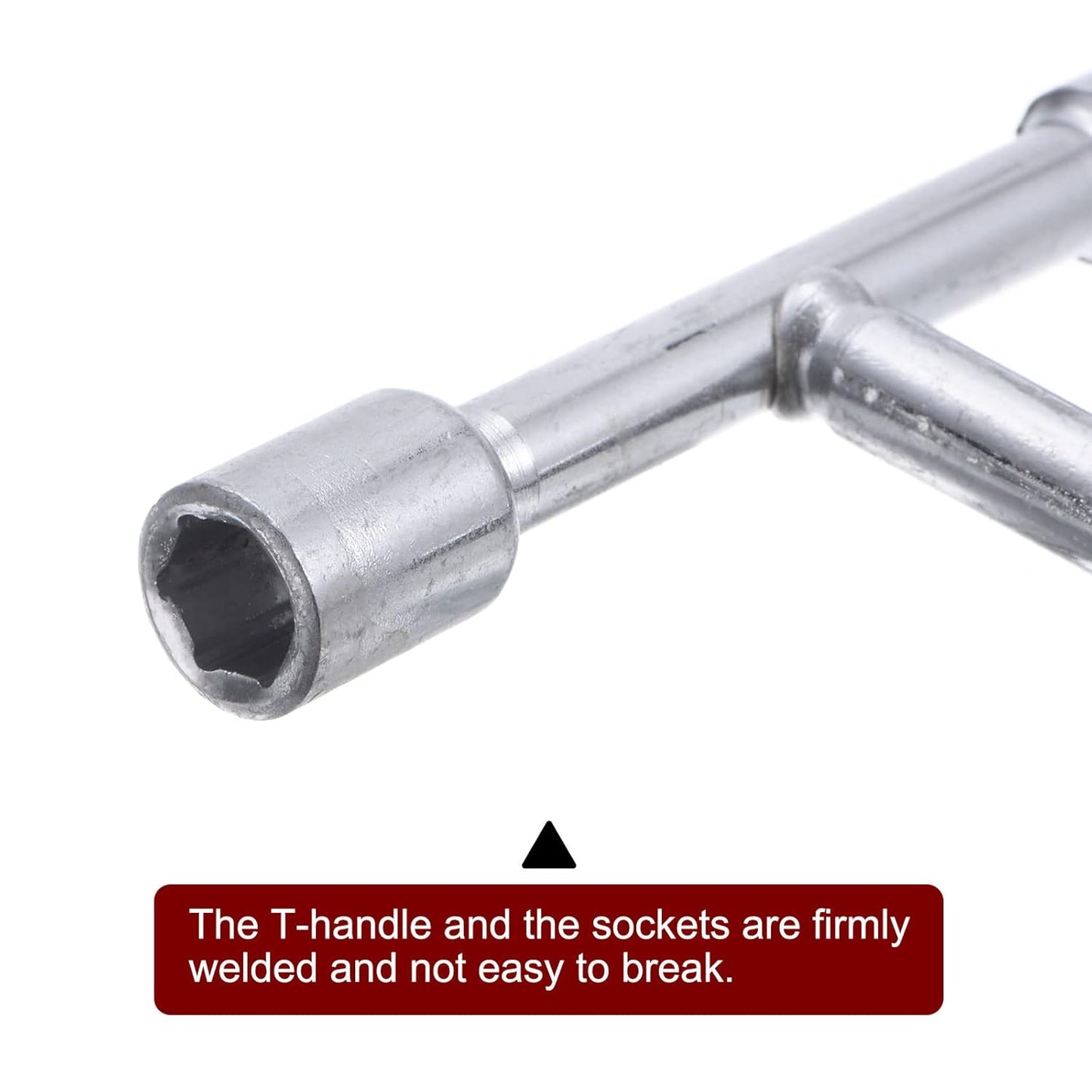 3-Way Wrench T Handle - 8mm, 10mm, 12mm Sockets for Bicycle, Automobile Repairs & DIY Projects