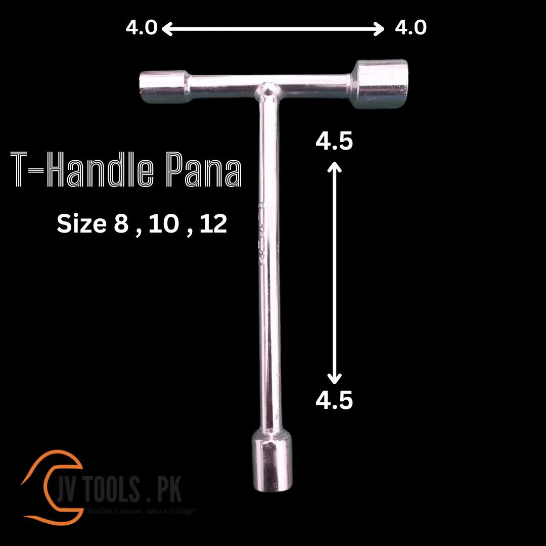 3-Way Wrench T Handle - 8mm, 10mm, 12mm Sockets for Bicycle, Automobile Repairs & DIY Projects