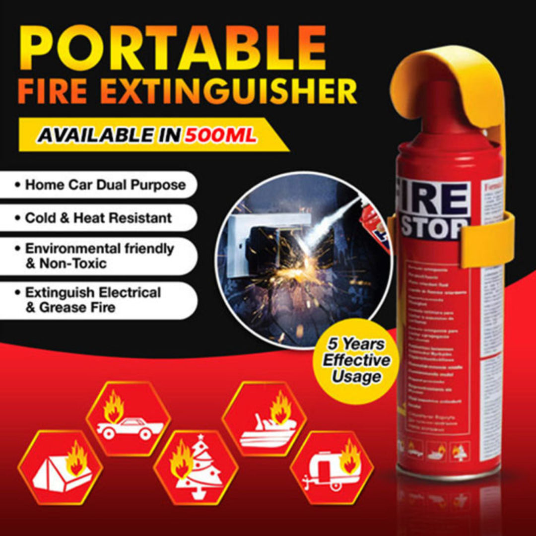 Foam Stop Fire 500Ml - Fire Stop - Fire Extinguisher - Portable Spray Safety Smart Shopping & Co