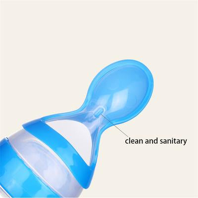 Baby Silicone Spoon Feeder - Feeder with Spoon for Easy Feeding