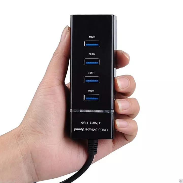 USB 3.0 Hub 4 Ports - High-Speed Splitter for Fast Data Transfer