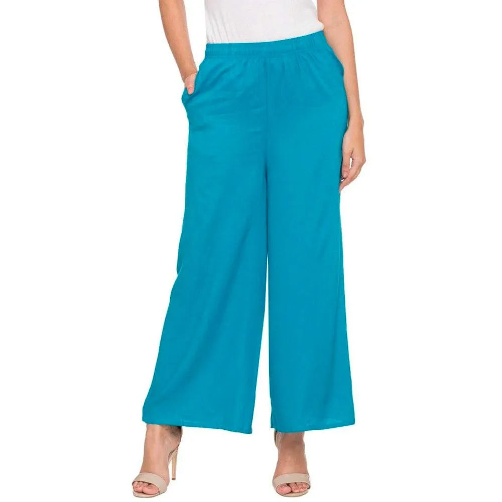 Pack of 5 Palazzo Pants for Women - Relaxed Fit, Free Size | Stylish & Comfortable Bottom Wear