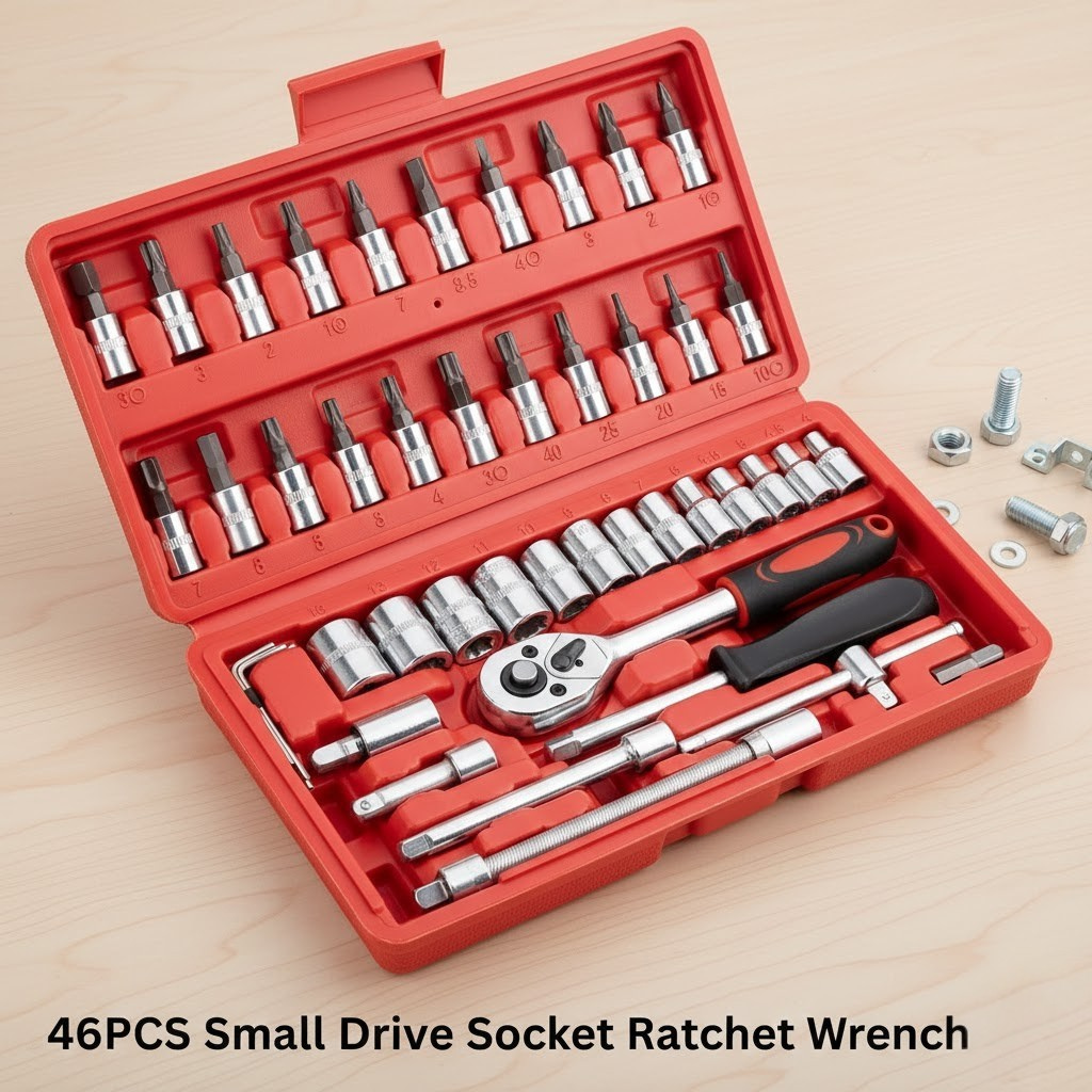 46PCS Small Drive Socket Ratchet Wrench Set - Professional Mechanic Tool Kit     “🎁 Rs 200 OFF – Use Code: JV804 👉 Limited time offer!”
