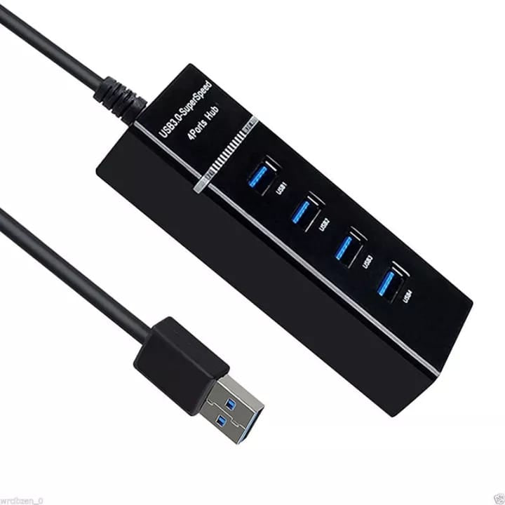 USB 3.0 Hub 4 Ports - High-Speed Splitter for Fast Data Transfer