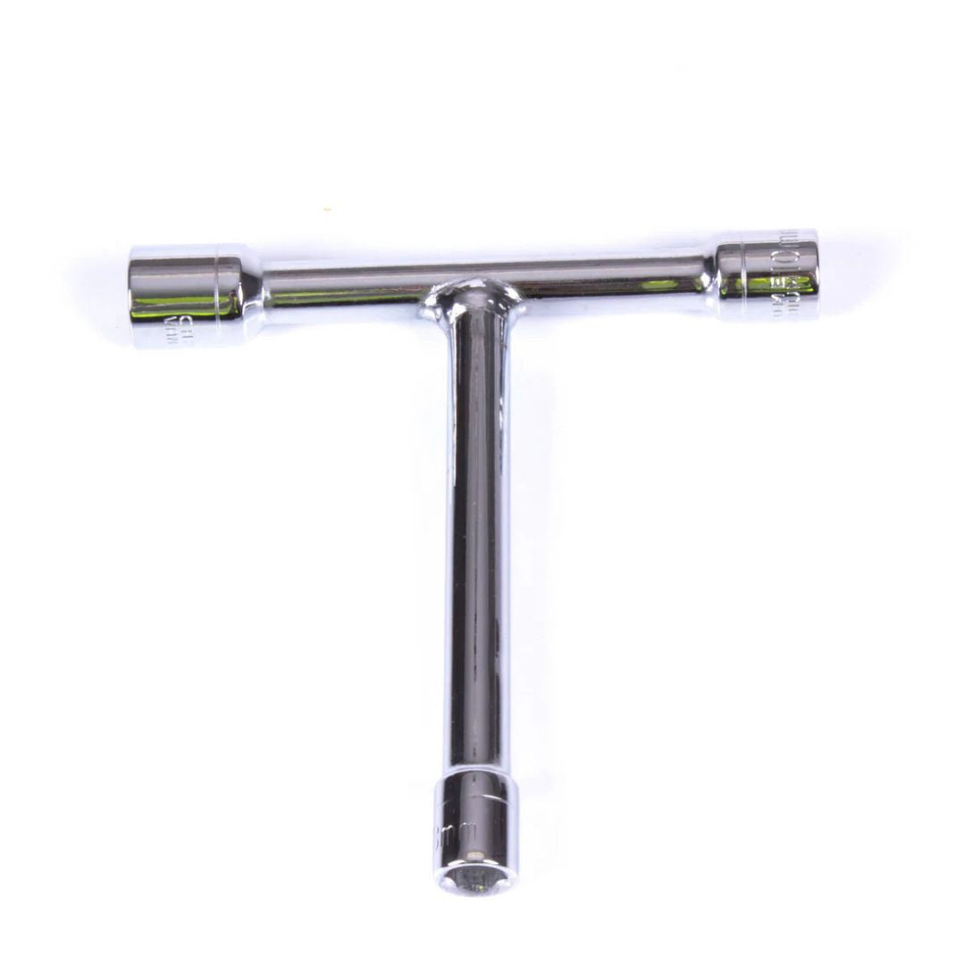 3-Way Wrench T Handle - 8mm, 10mm, 12mm Sockets for Bicycle, Automobile Repairs & DIY Projects