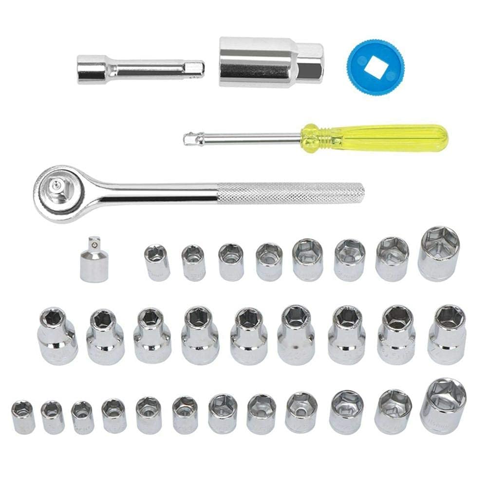 40pcs Combination Socket Wrench Set (SAE & Metric)