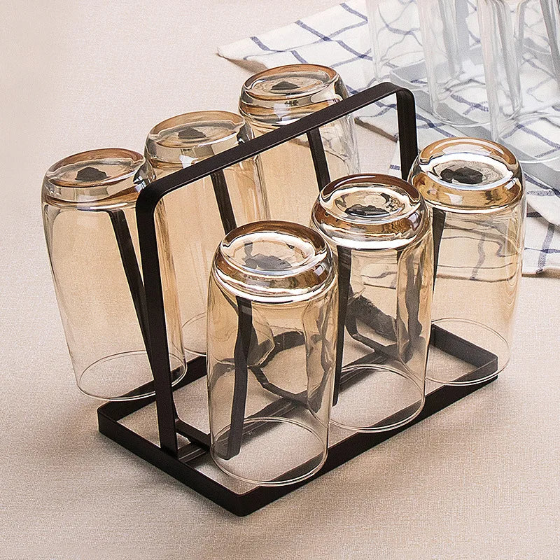 Metal Glass Stand | Durable Glass Holder for Kitchen & Dining | Organizer Rack