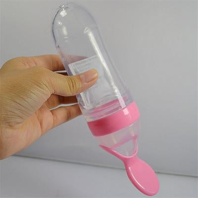 Baby Silicone Spoon Feeder - Feeder with Spoon for Easy Feeding