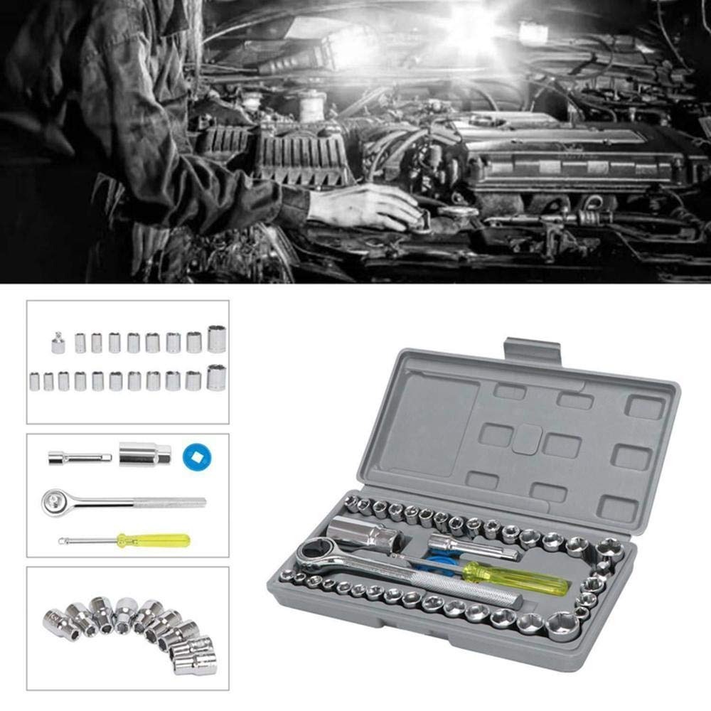 40pcs Combination Socket Wrench Set (SAE & Metric)