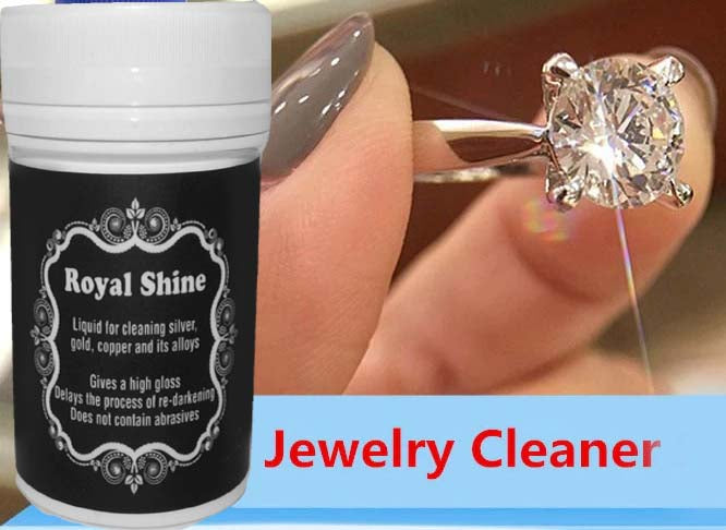 100% Jewelry Cleaner - 200ML for Gold, Diamond, Platinum & Precious Stones with Brush & Polishing Basket