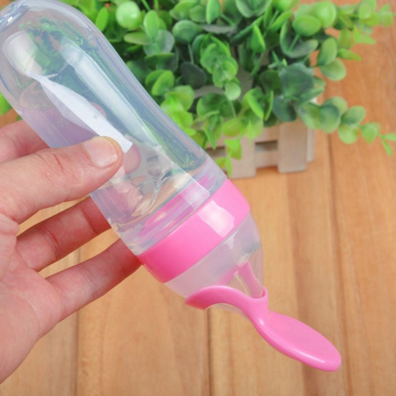 Baby Silicone Spoon Feeder - Feeder with Spoon for Easy Feeding