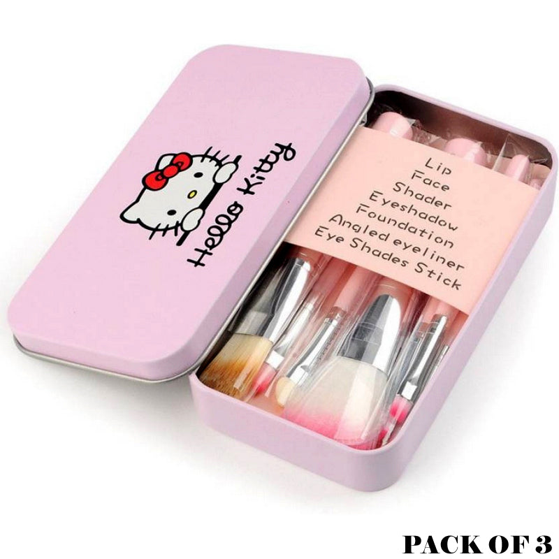 Cute Mini Hello Kitty 7PCS Makeup Brush Kit