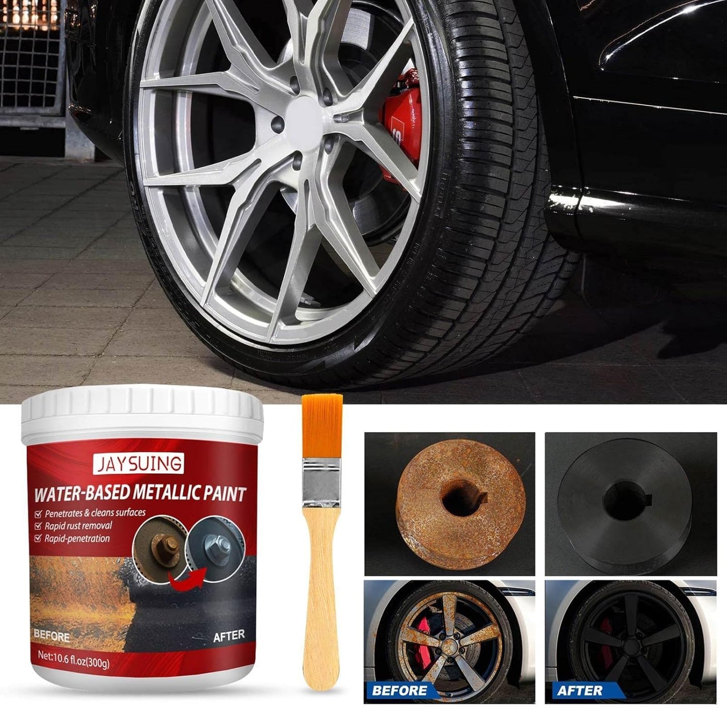 300g Water-Based Rust Converter - Rust Remover for Cars, Motorcycles & Bikes