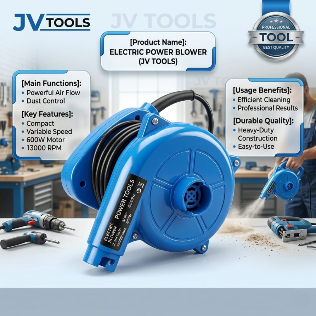 JV Tools Electric Power Blower – 600W, 13000 RPM (Aspirator-Blower)