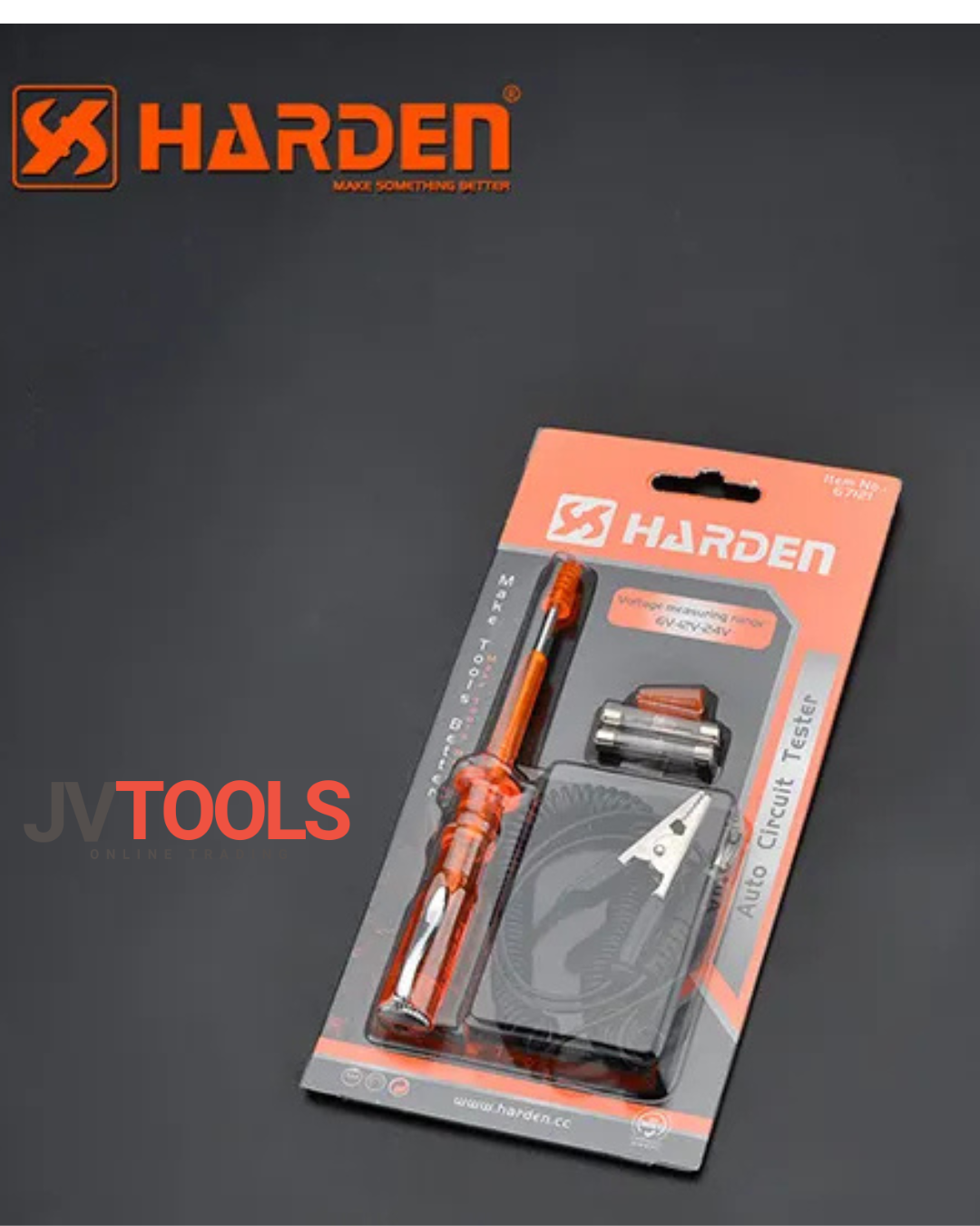 Harden Professional Auto Circuit Tester - 6V-24V DC Voltage Diagnostic Probe for Automotive Repair