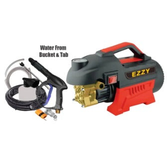 Ezzy Water Jet High Pressure Washer Induction Motor  2500W  150Bar  Water From & Tap Self Suction System  Red Series