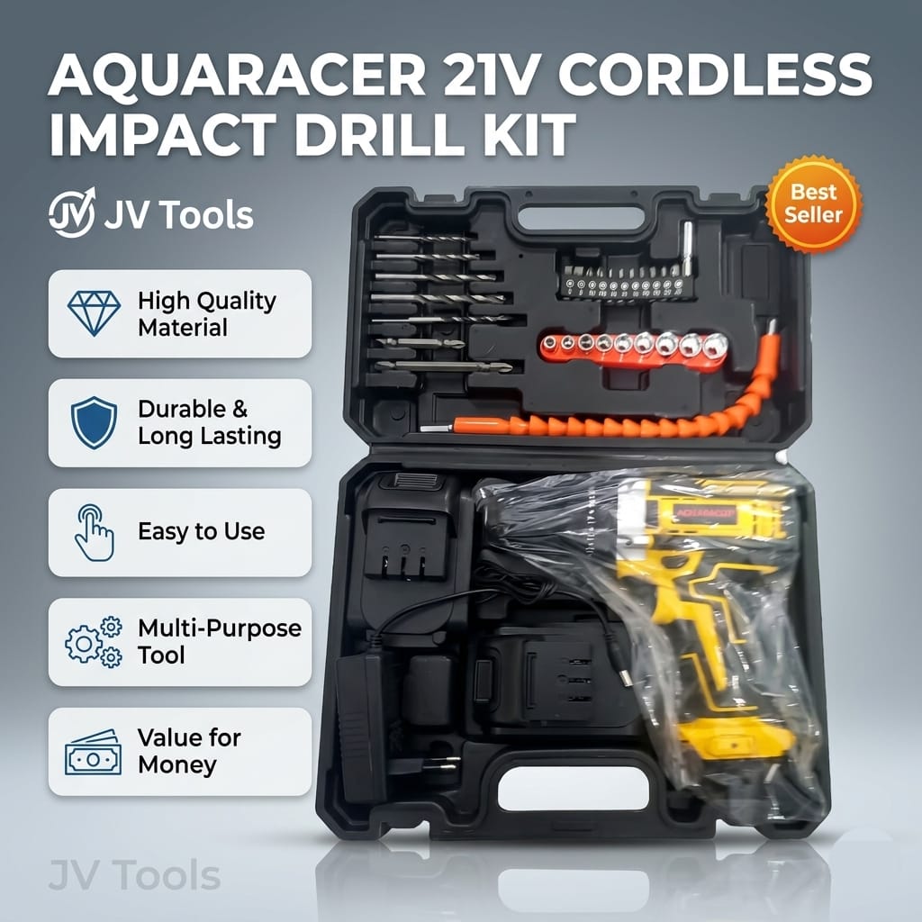 Aquaracer 21V Cordless Impact Drill Kit