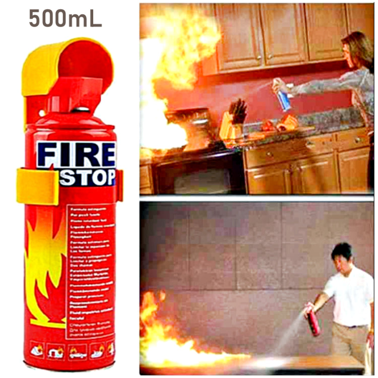 Foam Stop Fire 500Ml - Fire Stop - Fire Extinguisher - Portable Spray Safety Smart Shopping & Co