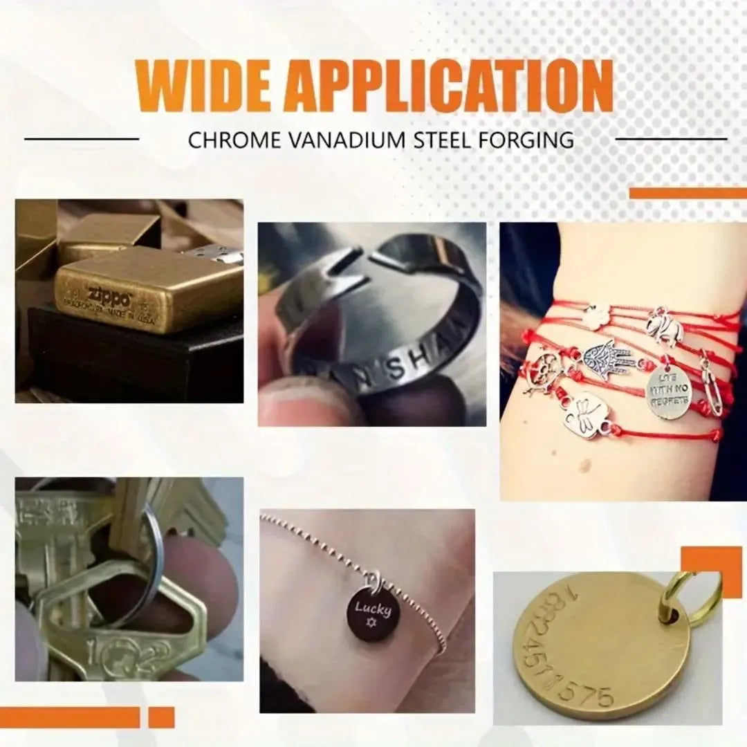 Harden 27 Pcs Steel Letters Set (610863-610869) - Professional Steel Lettering Tools